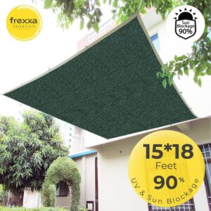 FREXXA Sun Shade Net 15 X 18 ft Cotton Webbing 90% Shad...