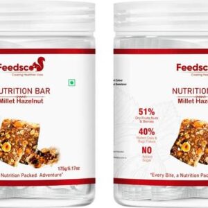 Feedsco Millet Nutri Bar Hazelnut- Wholegrains and nuts...