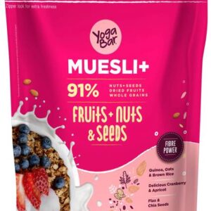 Yogabar Muesli 700g Fruits Nuts&Seeds, Wholegrain Break...