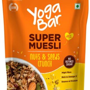 Yogabar Nuts & Seeds Crunch Muesli, Super Save Pack, Wh...